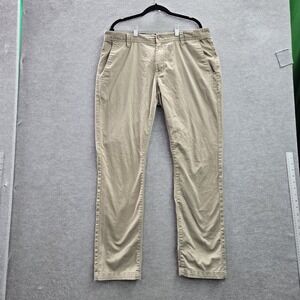 Volcom Men Pants 36‎ Brown Chino Twill Casual Button 31" Inseam